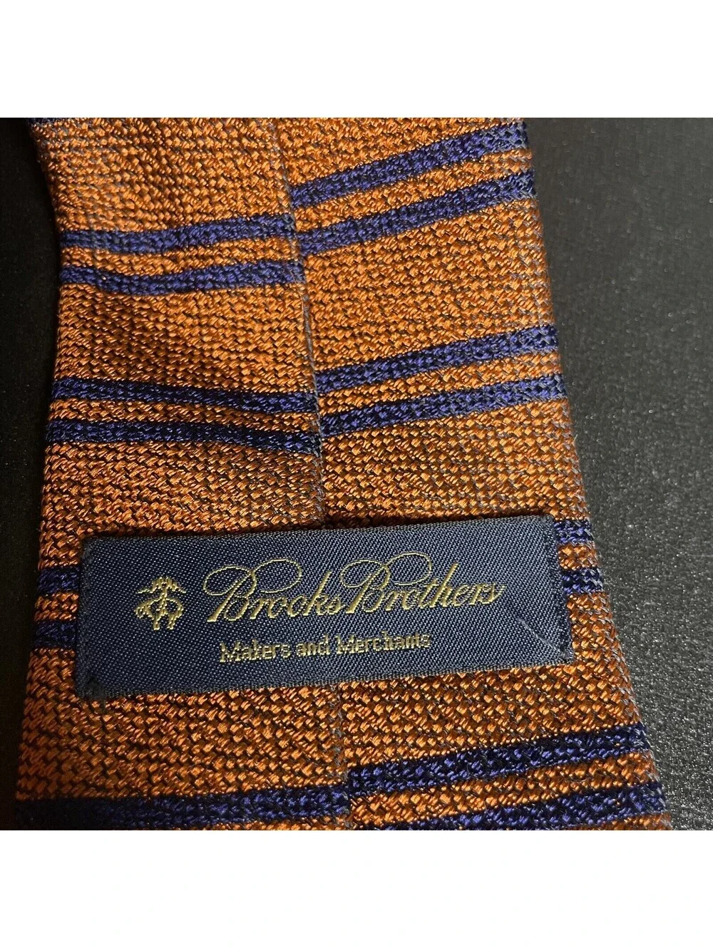 2 Vintage Men’s Neck Ties Orange & Tan 2pc Brooks Brothers 1990s Necktie